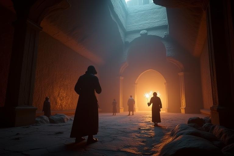 시간 여행 컨셉의 VR 게임 '크로노스 사가'의 한 장면